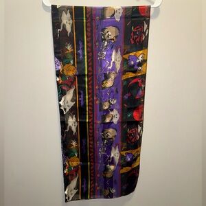Colorful Halloween-Themed Scarf